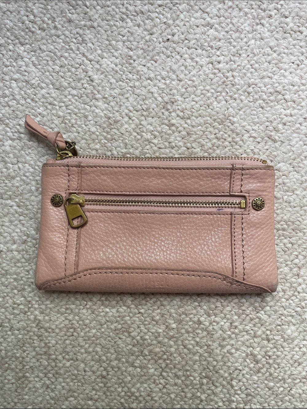 The Sak Tahoe Leather Wallet Pink Pebbled Zip Wallet - Good condition